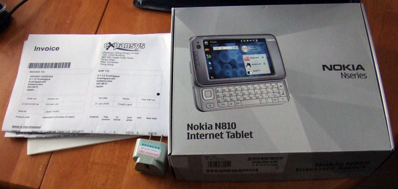 Nokia N810 箱